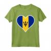 Barbados Bandiera Cuore Love Barbados Maglietta - Ideale per Viaggi e Regali Patriottici alle Barbados