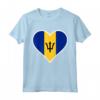 Barbados Bandiera Cuore Love Barbados Maglietta - Ideale per Viaggi e Regali Patriottici alle Barbados