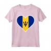 Barbados Bandiera Cuore Love Barbados Maglietta - Ideale per Viaggi e Regali Patriottici alle Barbados
