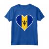 Barbados Bandiera Cuore Love Barbados Maglietta - Ideale per Viaggi e Regali Patriottici alle Barbados