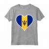 Barbados Bandiera Cuore Love Barbados Maglietta - Ideale per Viaggi e Regali Patriottici alle Barbados