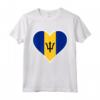 Barbados Bandiera Cuore Love Barbados Maglietta - Ideale per Viaggi e Regali Patriottici alle Barbados
