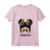 Ragazza Barbados Capelli Disordinati Patriottico Barbados Pride Women Kid Maglietta con Collo a V - Idea Regalo Compleanno o Natale