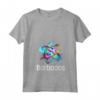 Donna Barbados Maglietta con Collo a V - Souvenir Viaggio Caraibi - Ideale per Mostrare Patriottismo Barbados