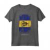 HapTiger - Maglietta Bandiera Paese Barbados Souvenir - Design Grunge Leggero
