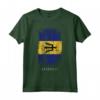 HapTiger - Maglietta Bandiera Paese Barbados Souvenir - Design Grunge Leggero