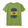 HapTiger - Maglietta Bandiera Paese Barbados Souvenir - Design Grunge Leggero