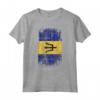 HapTiger - Maglietta Bandiera Paese Barbados Souvenir - Design Grunge Leggero