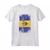 HapTiger - Maglietta Bandiera Paese Barbados Souvenir - Design Grunge Leggero