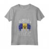 Barbados Bandiera Origine Sono Barbados Maglietta con Collo a V - Design I Am Not A Superhero - Ideale per Barbadiani Orgogliosi delle Proprie Radici