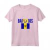 Donna Barbados - Bandiera del paese delle Barbados Maglietta con Collo a V - Regalo Ideale per Compleanni, Lauree e altro