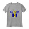 Donna Barbados - Bandiera del paese delle Barbados Maglietta con Collo a V - Regalo Ideale per Compleanni, Lauree e altro