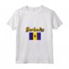Donna Souvenir Barbados Bandiera Barbados | Radici Bajan Barbados Maglietta con Collo a V - Orgoglio Nazionale e Radici Barbadiane