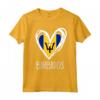 Bandiera Patriottica Barbados con Cuore Carino - Maglietta Vintage per Compleanni, Natale e Giorni Speciali