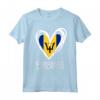 Bandiera Patriottica Barbados con Cuore Carino - Maglietta Vintage per Compleanni, Natale e Giorni Speciali
