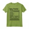 Divertente Etichetta Nutrizionale Ingredienti Gin Tonic Maglietta - Regalo per Amanti del Gin Tonic - Ideale per Feste, Compleanni e Natale
