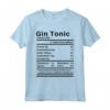 Divertente Etichetta Nutrizionale Ingredienti Gin Tonic Maglietta - Regalo per Amanti del Gin Tonic - Ideale per Feste, Compleanni e Natale