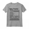 Divertente Etichetta Nutrizionale Ingredienti Gin Tonic Maglietta - Regalo per Amanti del Gin Tonic - Ideale per Feste, Compleanni e Natale