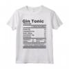 Divertente Etichetta Nutrizionale Ingredienti Gin Tonic Maglietta - Regalo per Amanti del Gin Tonic - Ideale per Feste, Compleanni e Natale