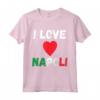 I Love Napoli I Heart Italy - Maglietta Souvenir da Viaggio per Famiglie a Napoli - Outfit per Sport e Vacanze