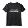 Amsterdam, Paesi Bassi, skyline città, silhouette, contorno, schizzo - Maglietta Design Europa per gli Amanti dell'Architettura