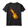 Chitarra Elettrica Sul Fuoco - Maglietta Regalo per l'Amante della Chitarra - Ideale per Musicisti Rock e Fan del Punk