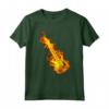 Chitarra Elettrica Sul Fuoco - Maglietta Regalo per l'Amante della Chitarra - Ideale per Musicisti Rock e Fan del Punk