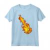 Chitarra Elettrica Sul Fuoco - Maglietta Regalo per l'Amante della Chitarra - Ideale per Musicisti Rock e Fan del Punk