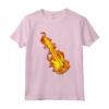 Chitarra Elettrica Sul Fuoco - Maglietta Regalo per l'Amante della Chitarra - Ideale per Musicisti Rock e Fan del Punk