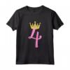 Camicia Regalo per 4° Compleanno - Maglietta per Bambini di 4 Anni - Buon Compleanno Figlio/Figlia - HapTiger