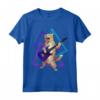 Gatto della Chitarra - Rock Kitty su una Chitarra Elettrica Maglietta - Regalo Ideale per Amanti dei Gatti e della Musica degli Anni '80 e '90