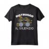 Drummer Distruggo Il Silenzio - Maglietta Batteria Drums Idea Regalo - Perfetta per Musicisti e Appassionati di Percussioni