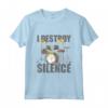 Batterista: I Destroy Silence - Maglietta Regalo Tamburi Batteria - Ideale per Natale e Compleanni