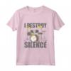 Batterista: I Destroy Silence - Maglietta Regalo Tamburi Batteria - Ideale per Natale e Compleanni