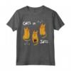 Gatti in Jazz giocando Trombone Drum Trompet T-shirt Maglietta - Ideale per gli Amanti dei Gatti e della Musica Jazz