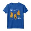 Gatti in Jazz giocando Trombone Drum Trompet T-shirt Maglietta - Ideale per gli Amanti dei Gatti e della Musica Jazz