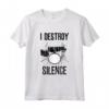 Drumset I Destroy Silence Drum Kit Maglietta - Ideale per Batteristi - Regalo Divertente per Aspiranti Batteristi