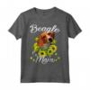 Girasole Beagle Mamma T-Shirt - Speciale Regalo per la Festa della Mamma - Maglietta Donna con Scritta Beagle Mom