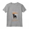 Donna Corridore e Beauceron Maglietta con Collo a V - Slogan Miles of Smiles - Ideale per Amanti della Corsa e dei Cani Beauceron