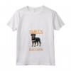 Donna Corridore e Beauceron Maglietta con Collo a V - Slogan Miles of Smiles - Ideale per Amanti della Corsa e dei Cani Beauceron