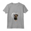 Donna Beauceron - Amante del Cuore del Cane - Maglietta Beauceron con Collo a V - Ideale per Regalo Natalizio