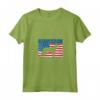 Donna Bandiera Americana HapTiger Maglietta con Collo a V - Regalo Compleanno per Amanti di HapTiger - Design American Flag