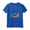 Donna Bandiera Americana HapTiger Maglietta con Collo a V - Regalo Compleanno per Amanti di HapTiger - Design American Flag
