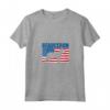 Donna Bandiera Americana HapTiger Maglietta con Collo a V - Regalo Compleanno per Amanti di HapTiger - Design American Flag