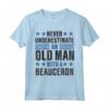 Vecchio con un Beauceron Divertente - T-shirt Retrò per Uomini Anziani - Regalo Natale o Compleanno