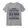 Vecchio con un Beauceron Divertente - T-shirt Retrò per Uomini Anziani - Regalo Natale o Compleanno