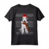 Ugly Christmas Xmas Bedlington Terrier Natale Maglietta - Regalo Divertente per Cani - Cane Santa Claus Hat