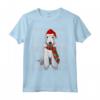 Ugly Christmas Xmas Bedlington Terrier Natale Maglietta - Regalo Divertente per Cani - Cane Santa Claus Hat