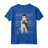 Ugly Christmas Xmas Bedlington Terrier Natale Maglietta - Regalo Divertente per Cani - Cane Santa Claus Hat