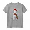 Ugly Christmas Xmas Bedlington Terrier Natale Maglietta - Regalo Divertente per Cani - Cane Santa Claus Hat